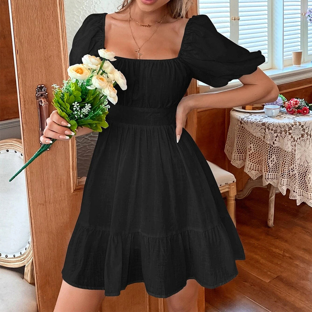 Women's Bow Backless Dress - enhanced image 6