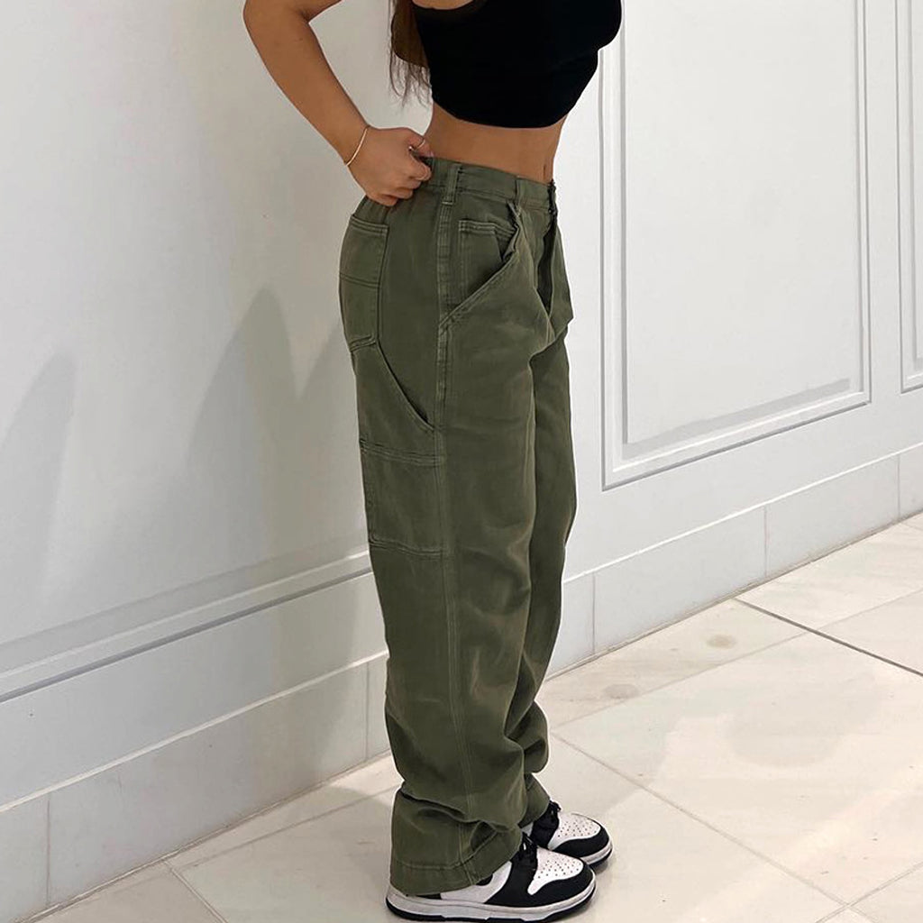 CargoMuse™ – High Waist Straight-Leg Utility Jeans for Women - enhanced image 6