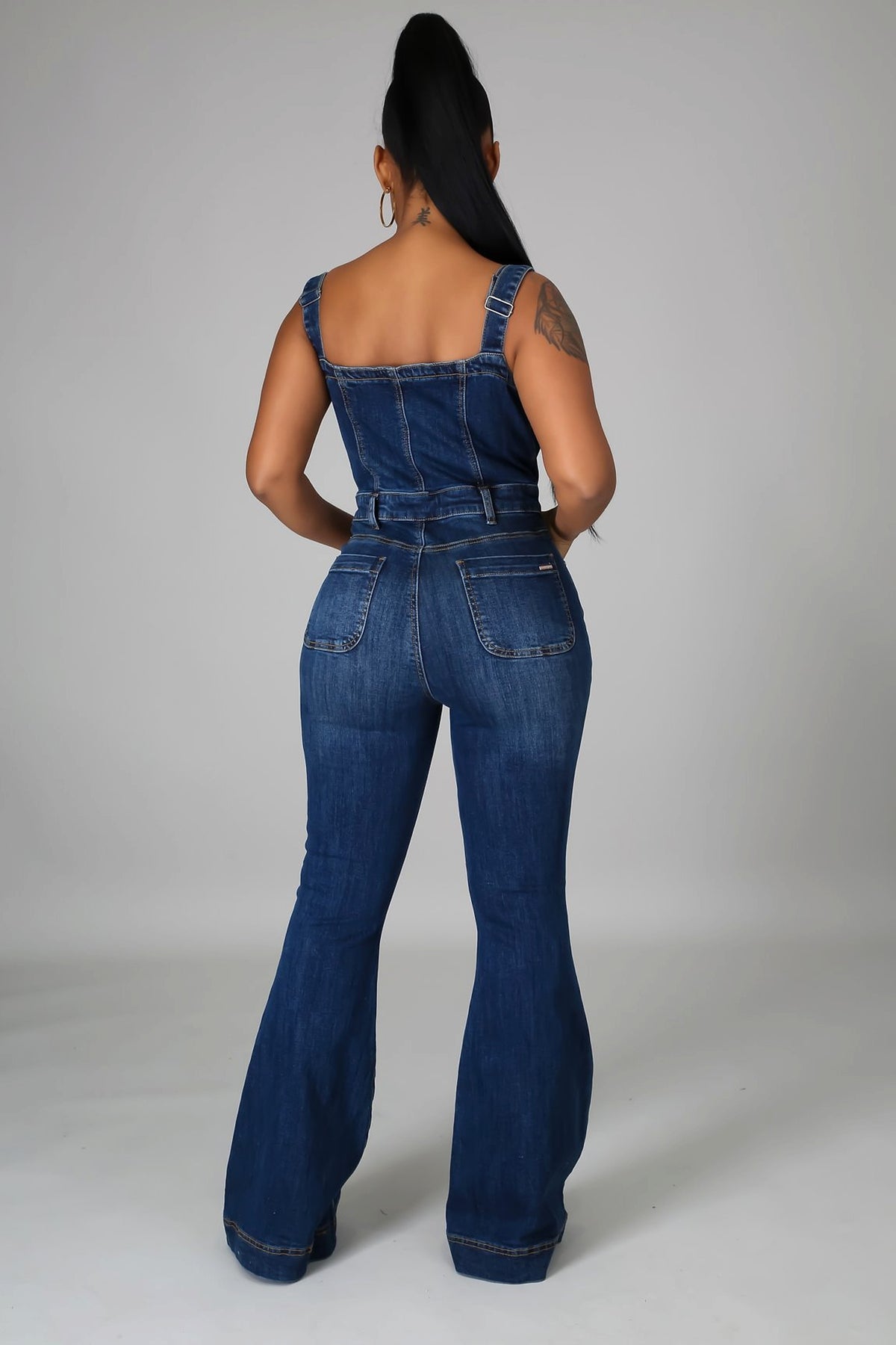 Women's Fashion Casual Denim Jumpsuit - enhanced image 6