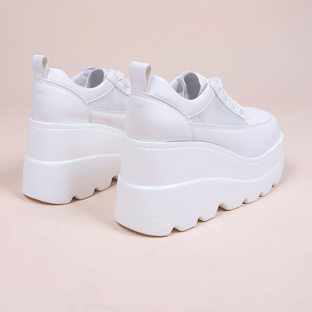 Women's Fashion Lace-up Thick Bottom Casual Daddy Shoes - enhanced image 6