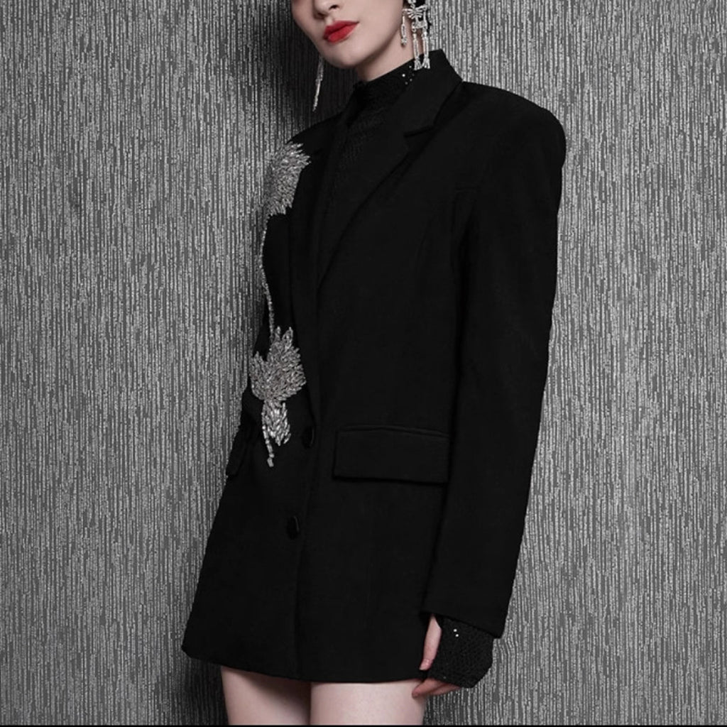 Women's Hand-stitched Floral Suit Jacket - enhanced image 6