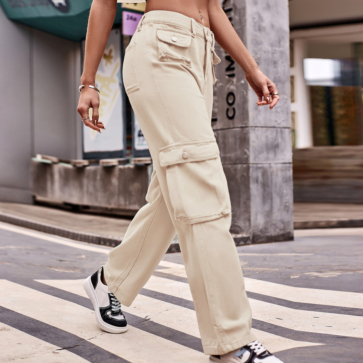 Women's Multi-pocket Design Jeans Casual - enhanced image 6