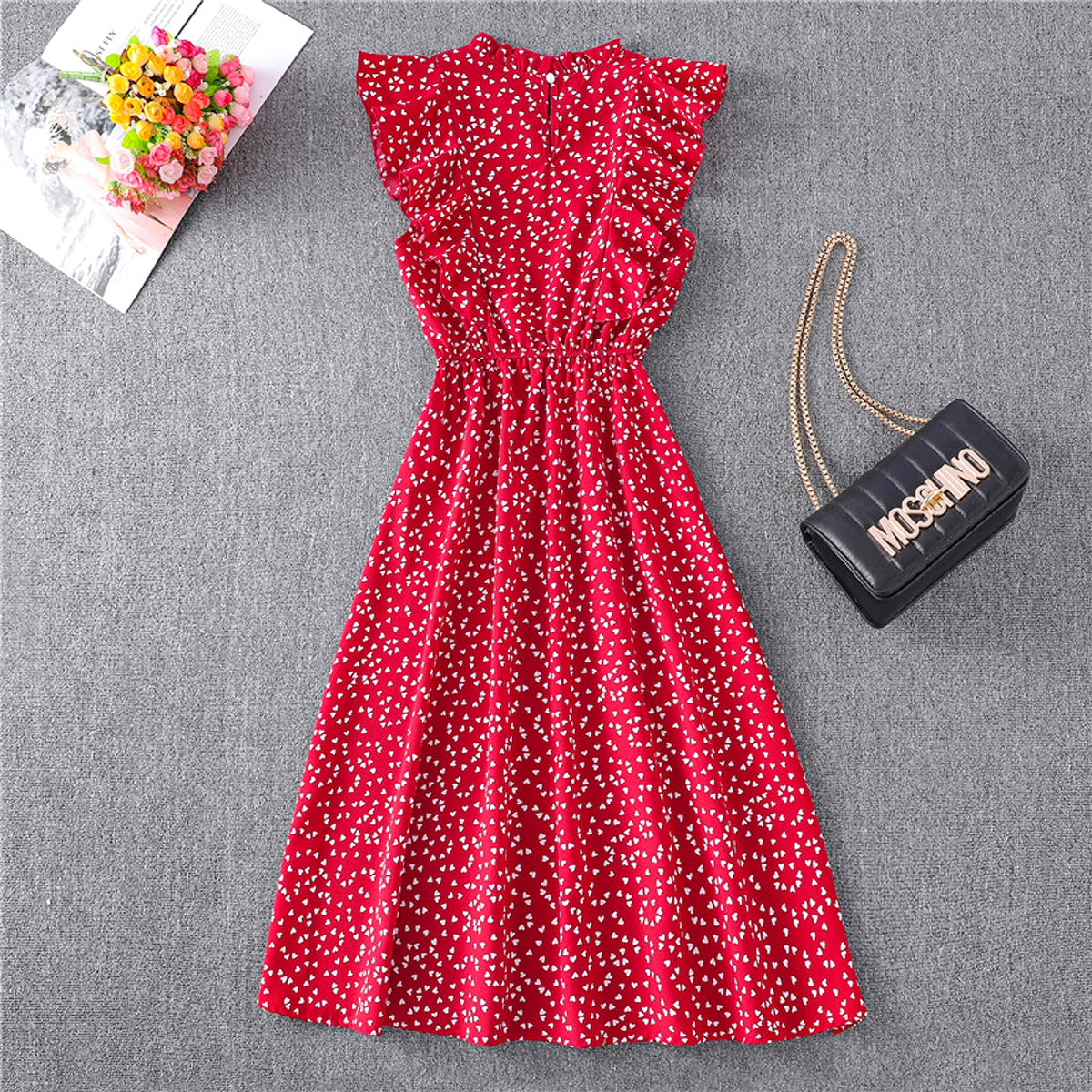 Women's Polka Dot Chiffon Loose And Versatile Dress - enhanced image 6