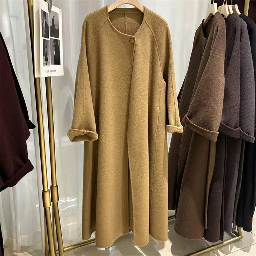 Women's Reversible Cashmere Coat – Elegant & Versatile Winter Style - enhanced image 6