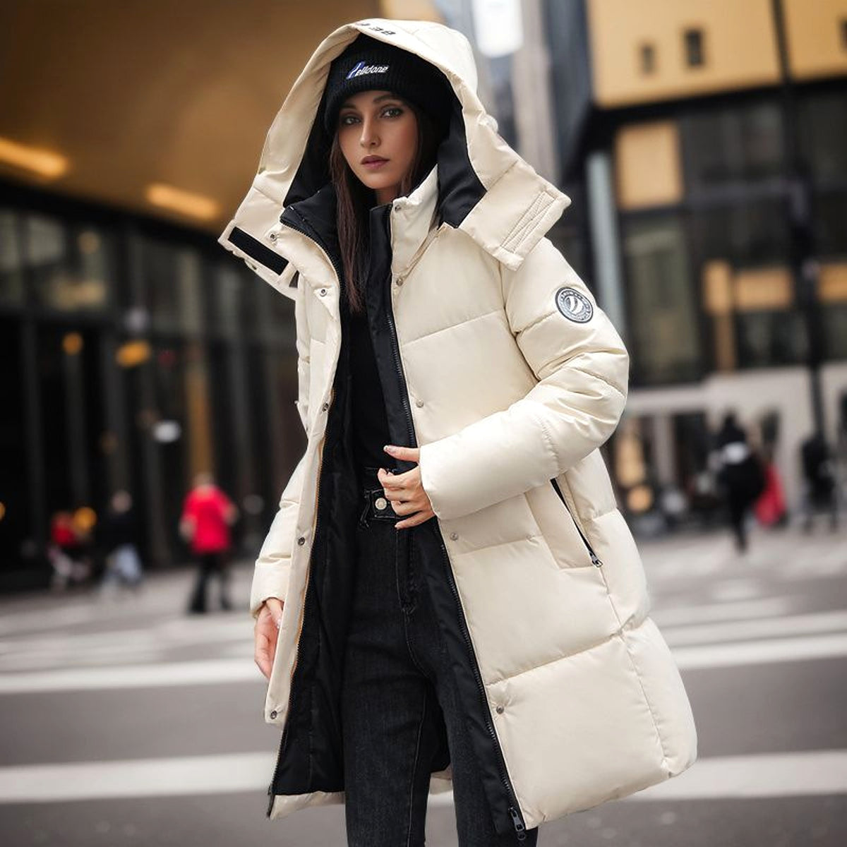 A1. Women's Simple Thickened Cotton Padded Coat Jacket - enhanced image 6