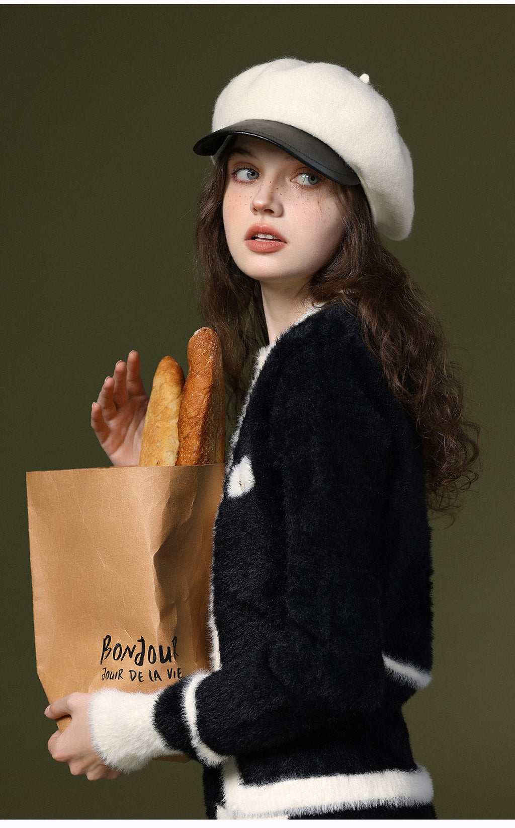 Wool Blended Women's Windproof And Warm Vintage Painter Hat Beret - enhanced image 6