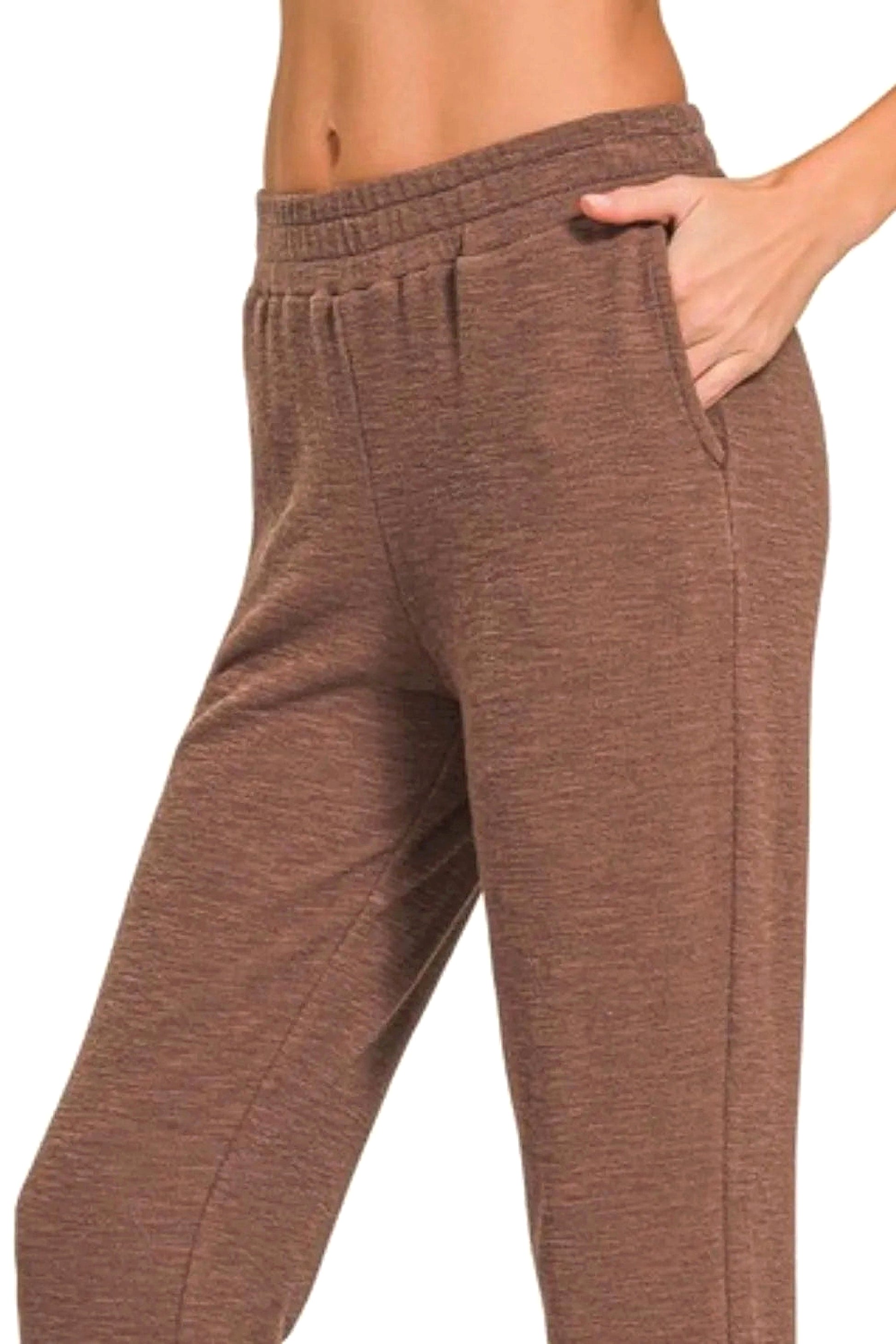 Zenana Cotton Slub Jogger Pants - enhanced image 6