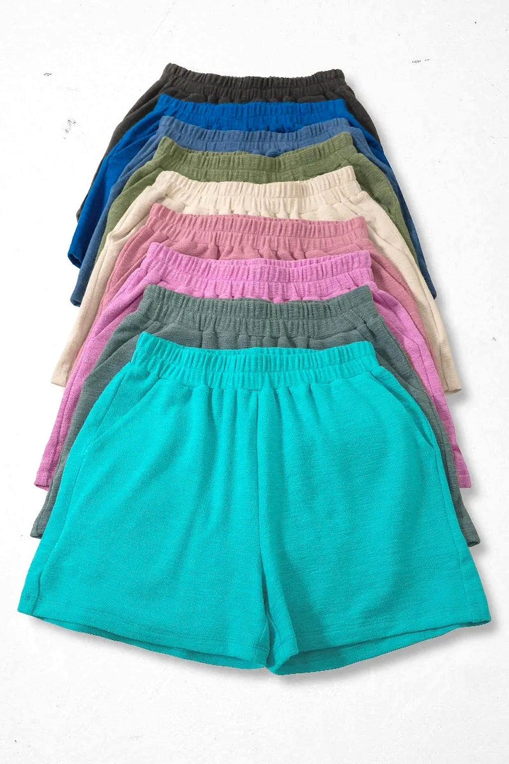 Zenana Cotton Slub Shorts - enhanced image 6