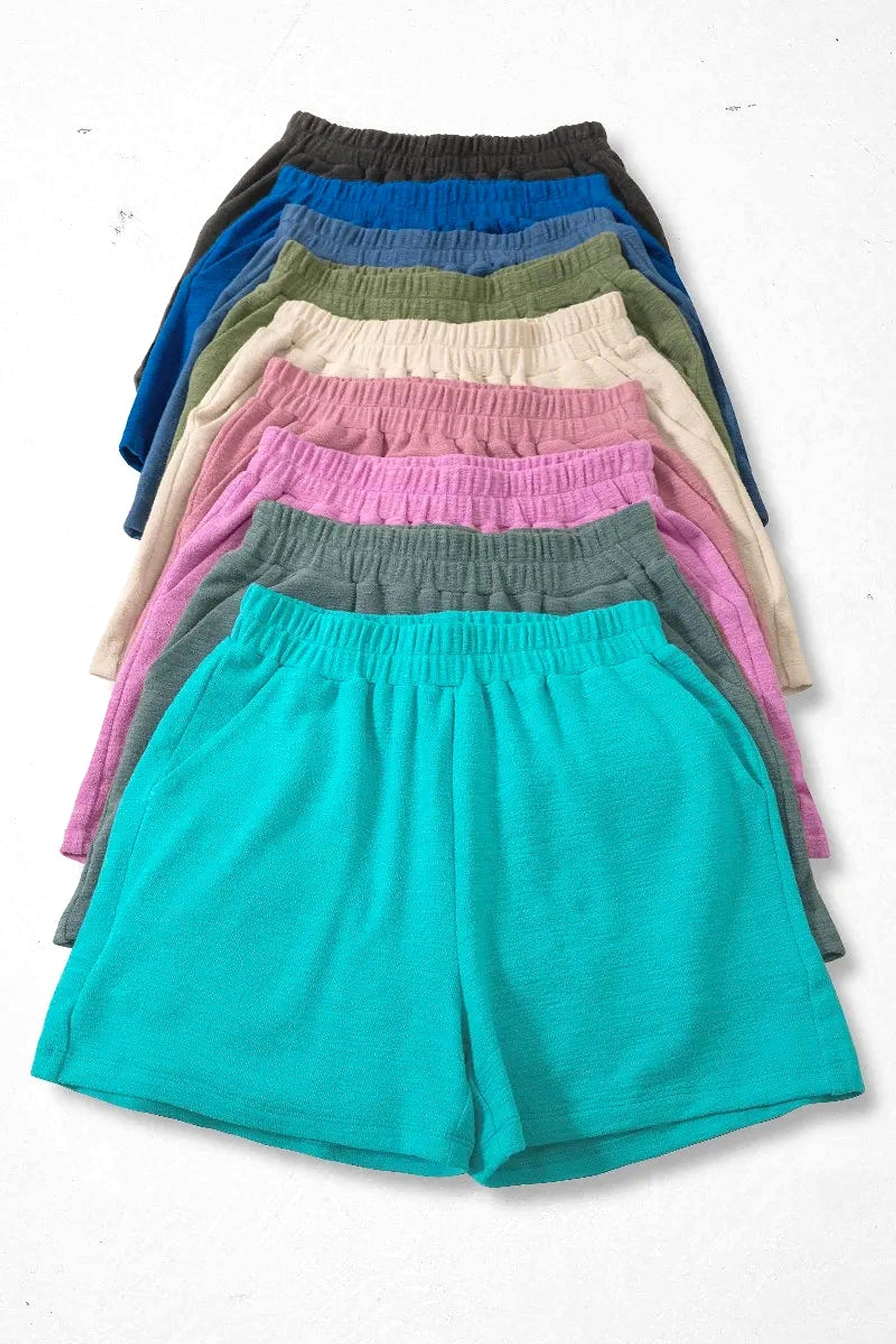 Zenana Cotton Slub Shorts - enhanced image 6