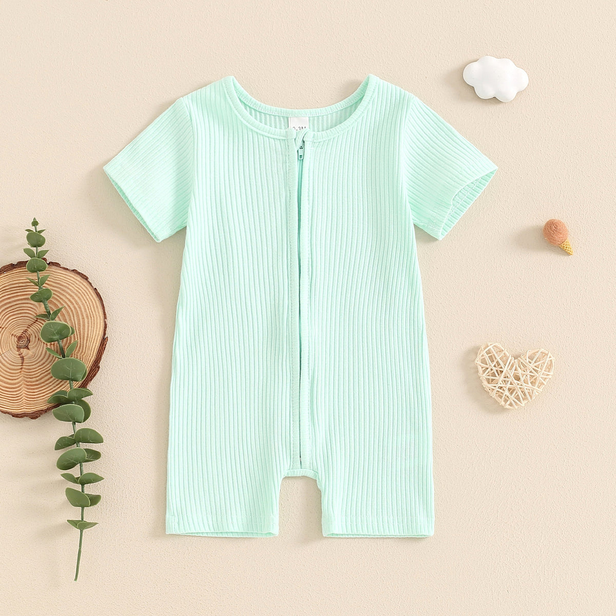 ZipNest™ – Short Sleeve Zipper Romper for Babies - enhanced image 6