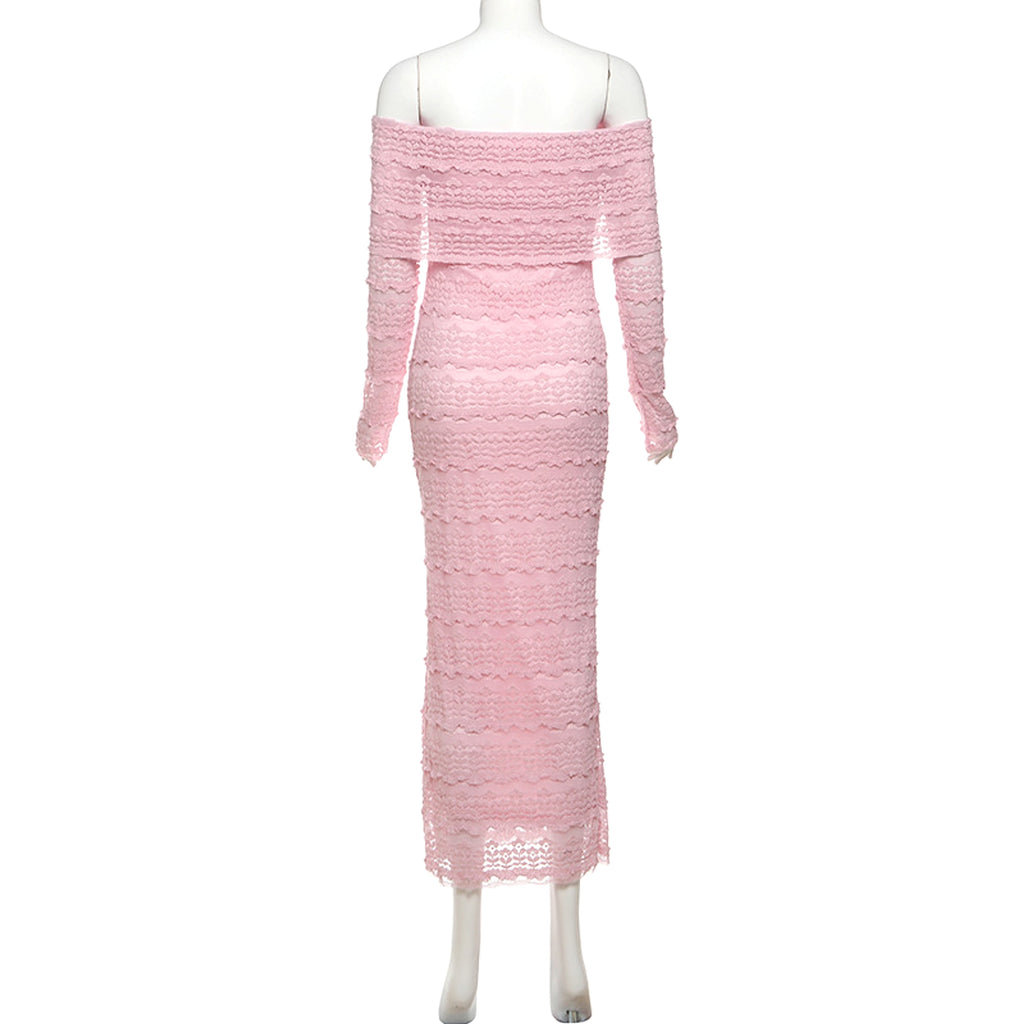 25 Edition – Elegant Off-Shoulder Lace Maxi Dress (Socialite Style) - enhanced image 7