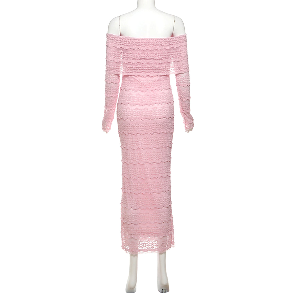 25 Edition – Elegant Off-Shoulder Lace Maxi Dress (Socialite Style) - enhanced image 7
