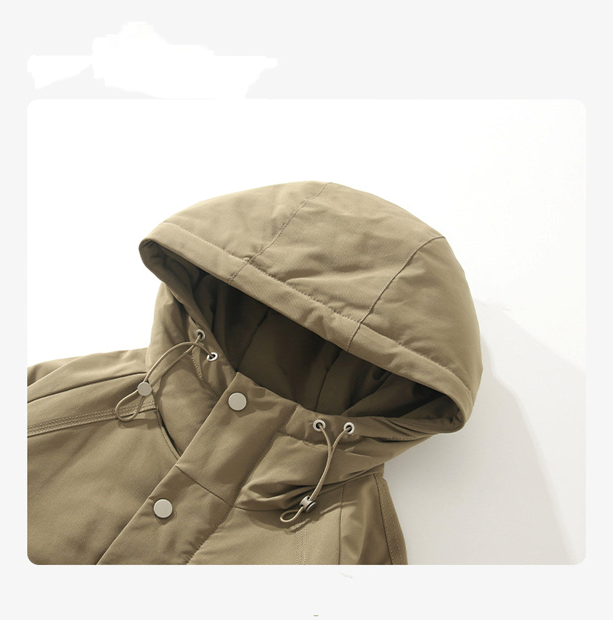All-match Short White Duck Down Hooded Jacket Men - enhanced image 7