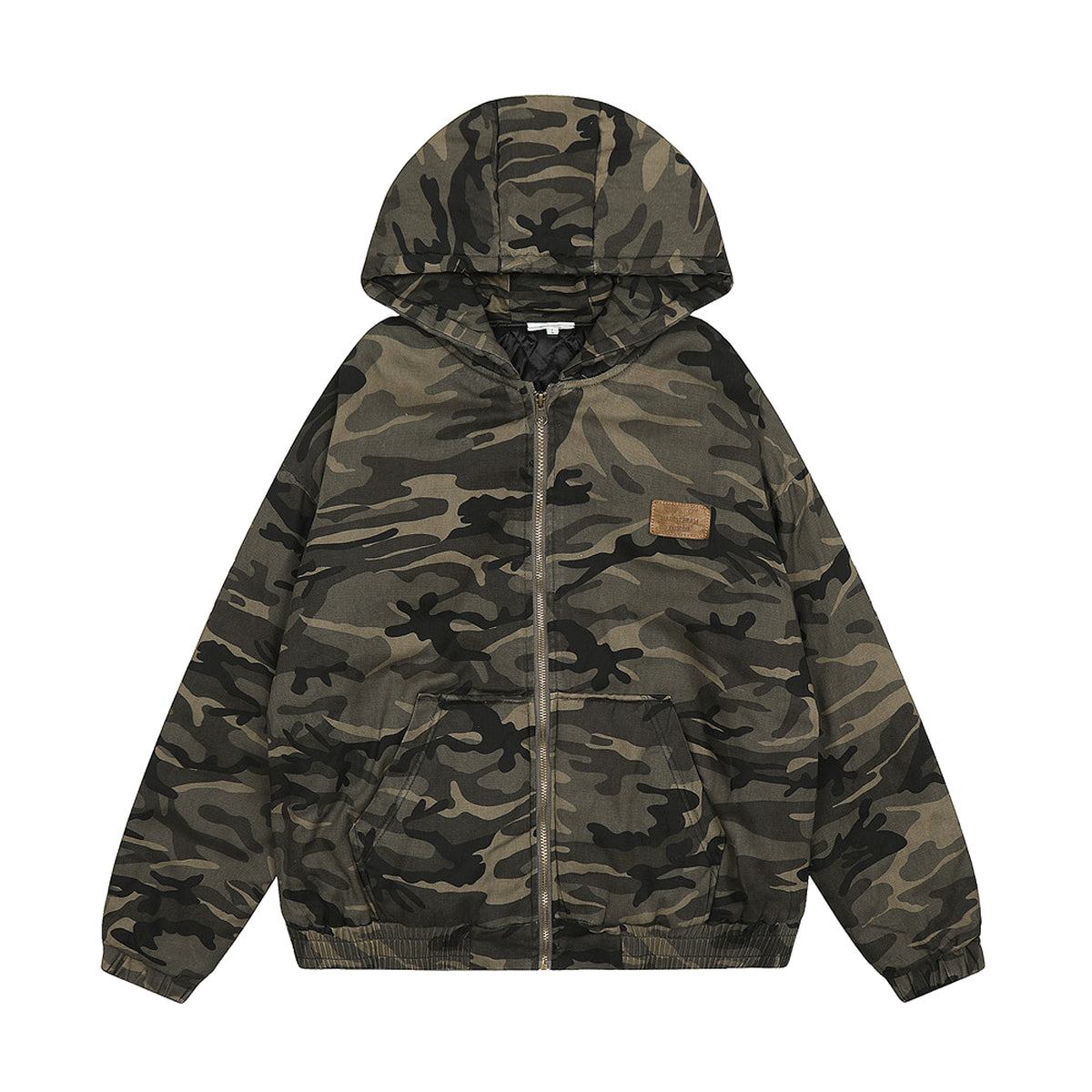 American Retro Camouflage Hooded Cotton Jacket For Men - enhanced image 7