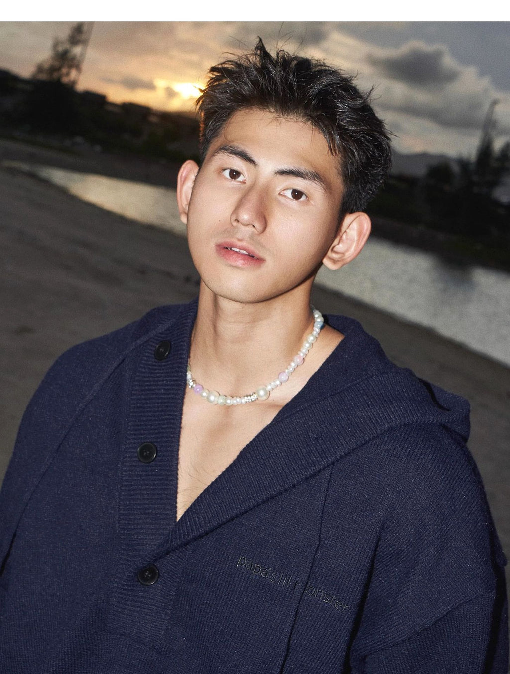 American Simple Embroidery Knitting Hooded Sweater Men - enhanced image 7