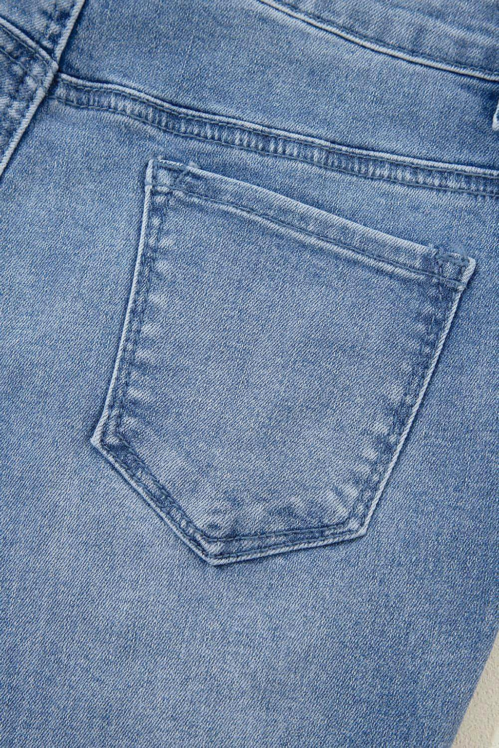 Ashleigh Blue Acid Wash Distressed Wide Leg High Waist Jeans - enhanced image 7