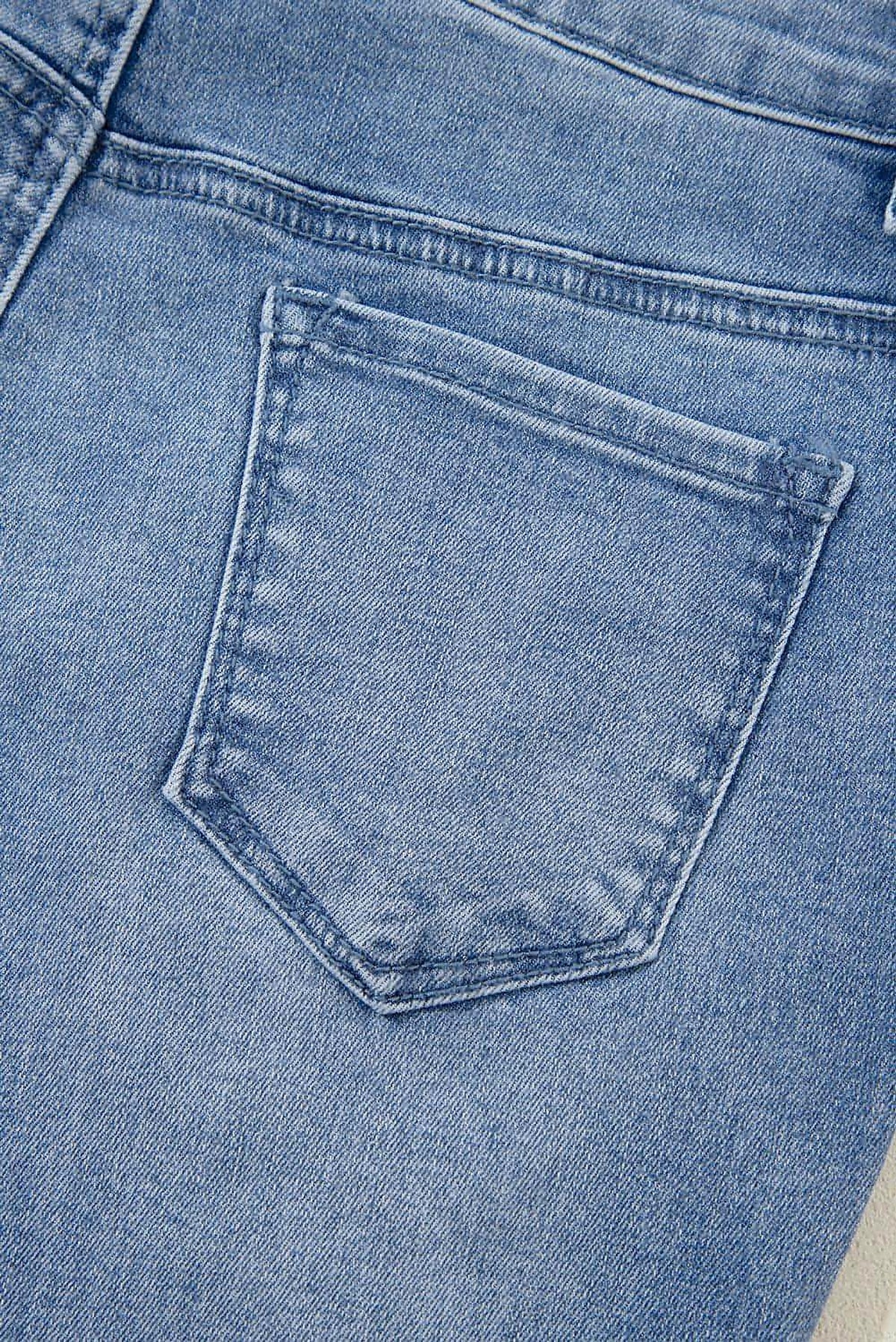Ashleigh Blue Acid Wash Distressed Wide Leg High Waist Jeans - enhanced image 7