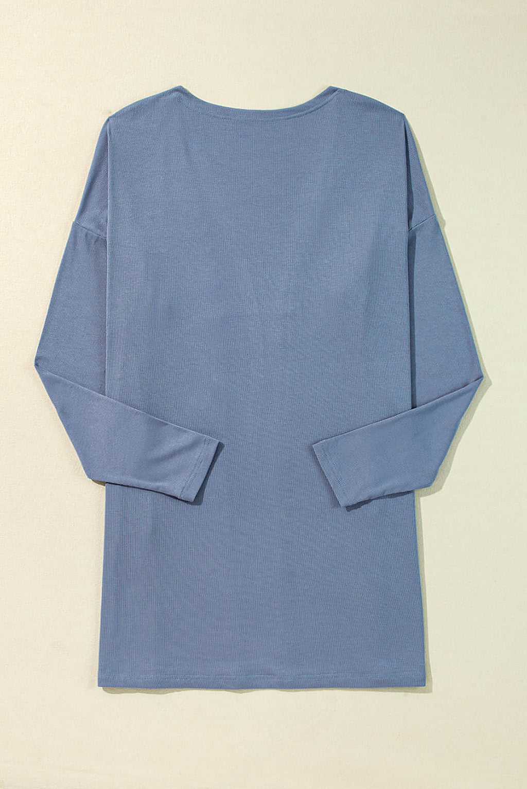 Ashleigh Blue Solid Color Rib Knit Open Front Tunic Cardigan - enhanced image 7