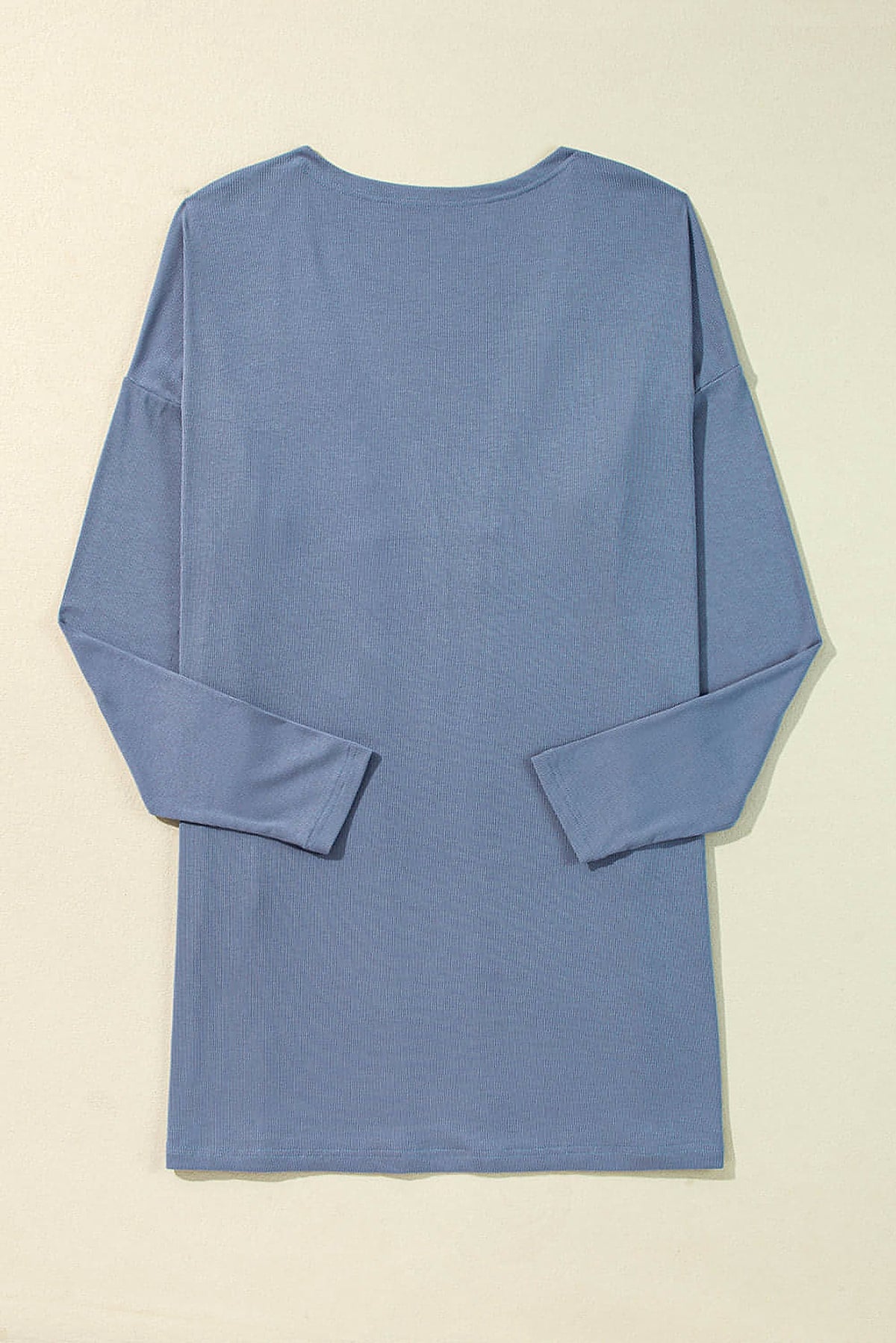 Ashleigh Blue Solid Color Rib Knit Open Front Tunic Cardigan - enhanced image 7