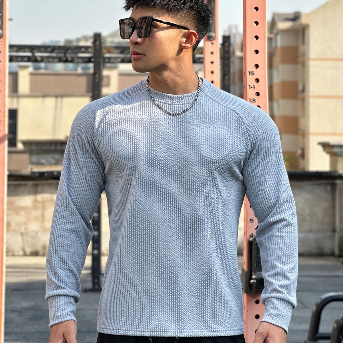 Autumn And Winter Round Neck Men's Casual Sports Trend Loose-fitting Plus Size Pullover Long Sleeve - enhanced image 7