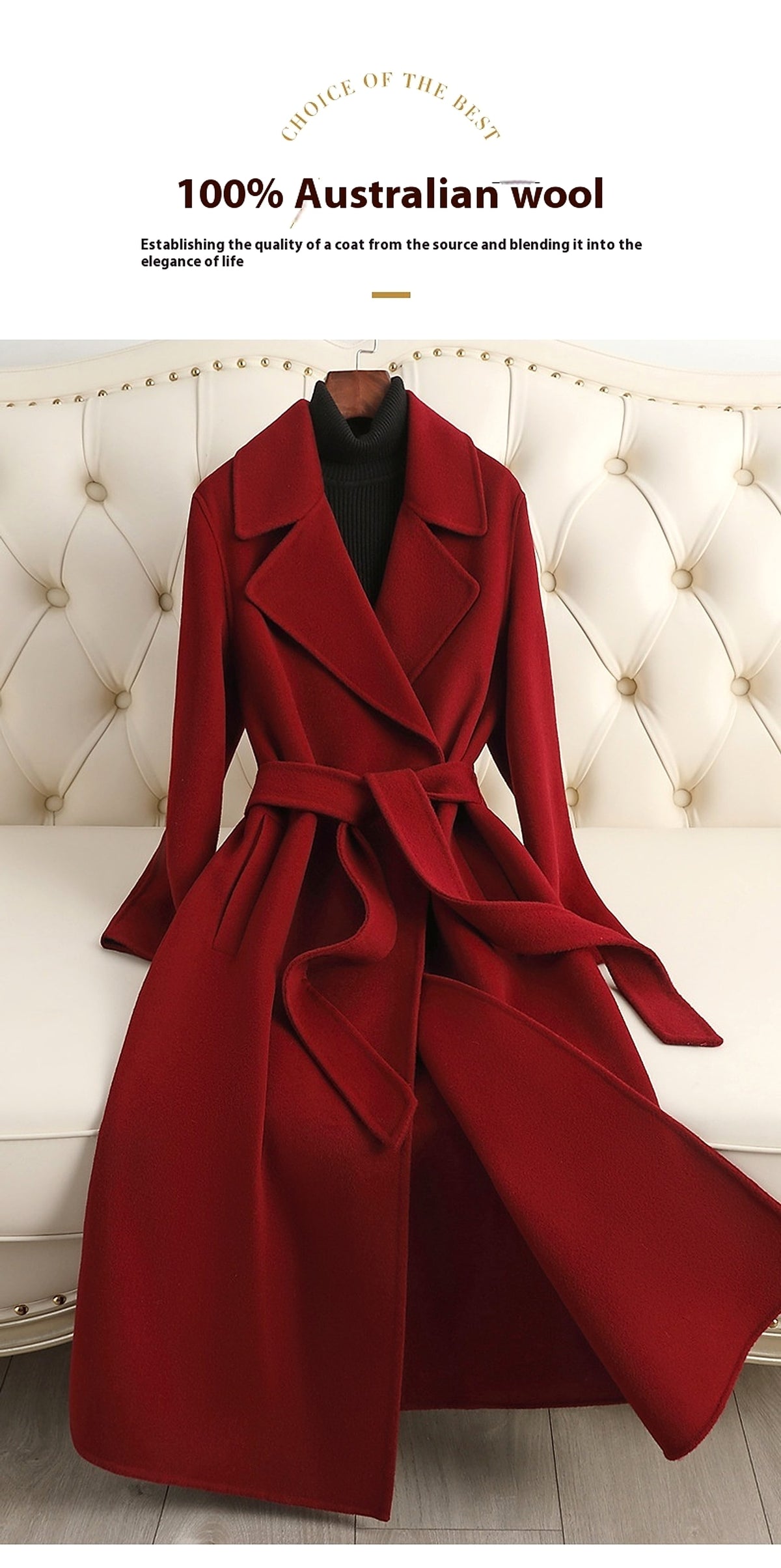 Autumn & Winter Temperament Korean Wool Coat for Women – Elegant & Slim Fit - enhanced image 7