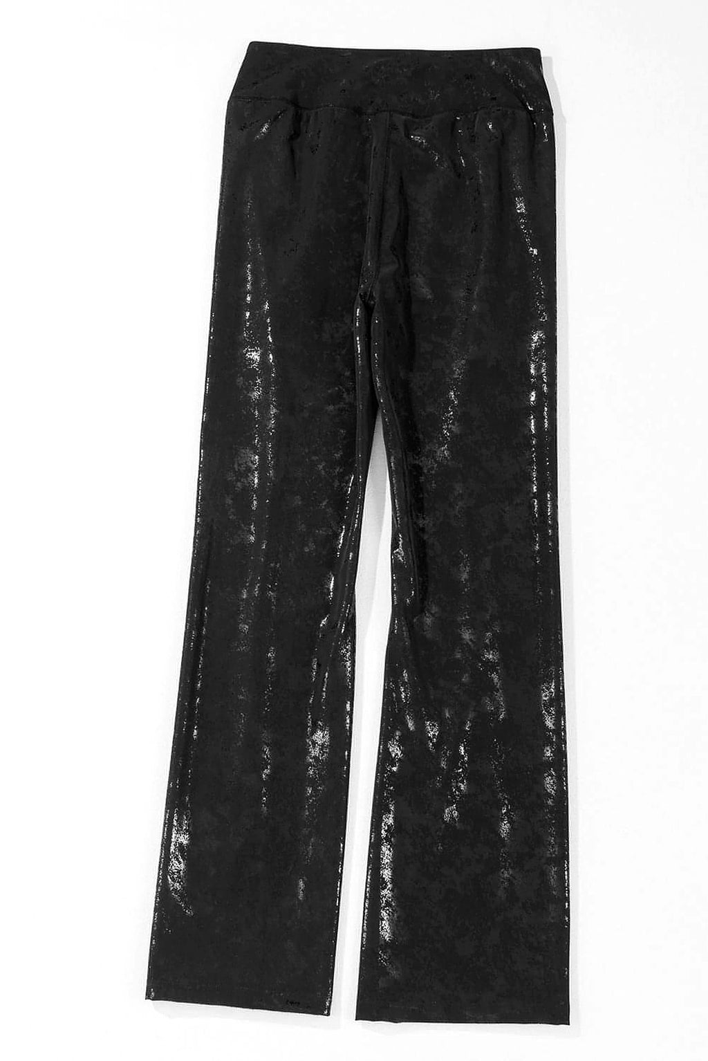 Black Faux Leather Splits High Waist Leggings - enhanced image 7