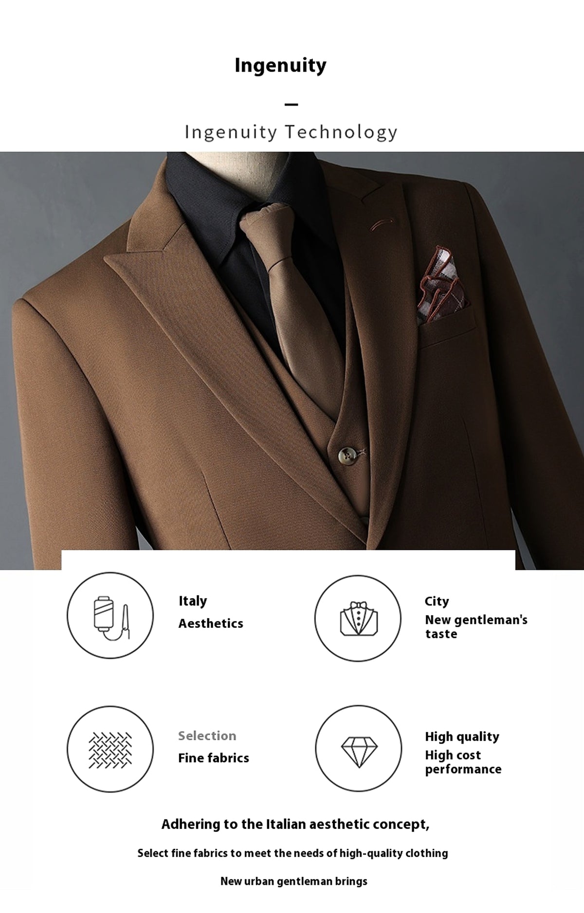Élyséon™ – Groom’s Classic Wedding Suit Jacket Set - enhanced image 7
