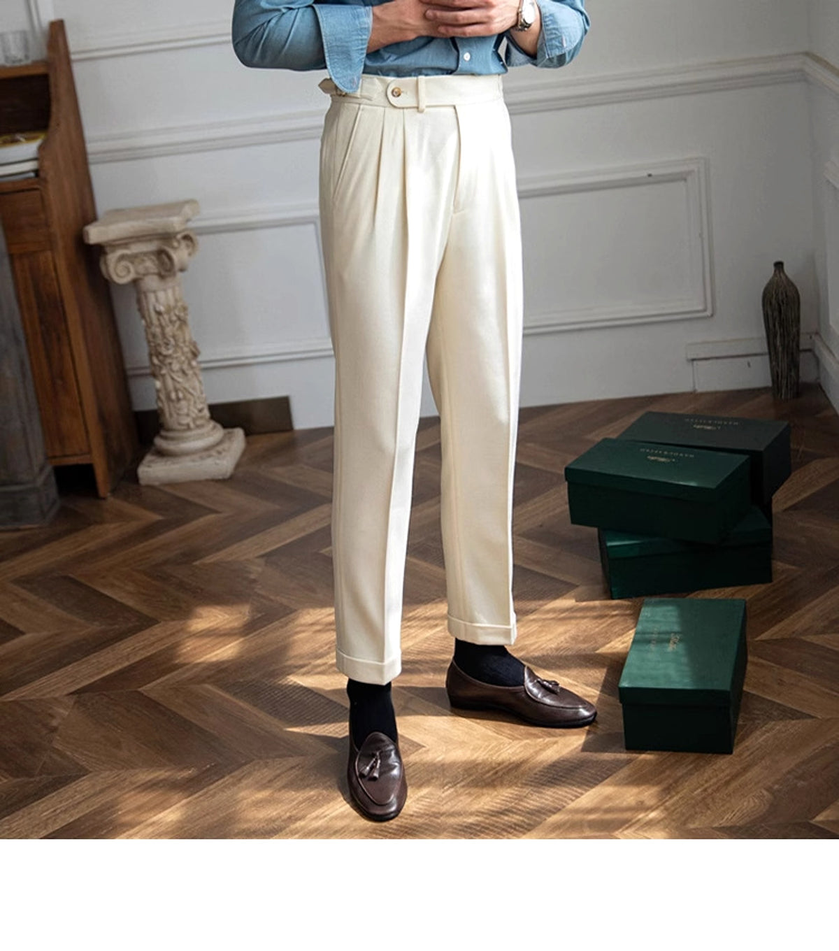 British Men Business Casual Pants - enhanced image 7
