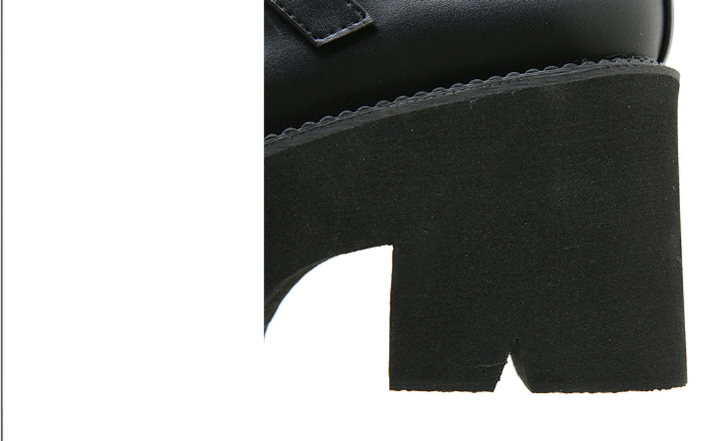 Buckle British Style Retro Platform Shoes - enhanced image 7