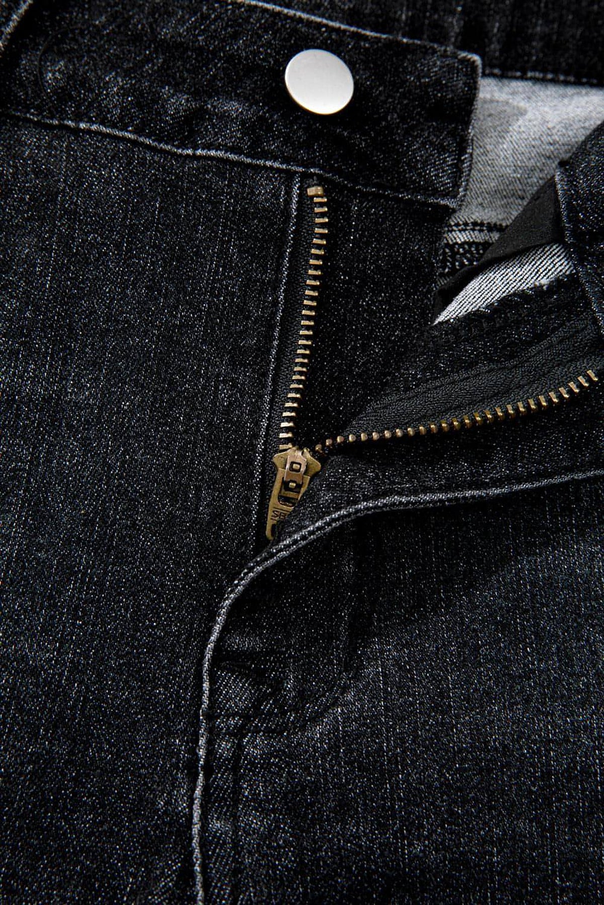 Carbon Grey Mineral Wash Raw Hem High Waist Flared Jeans - enhanced image 7