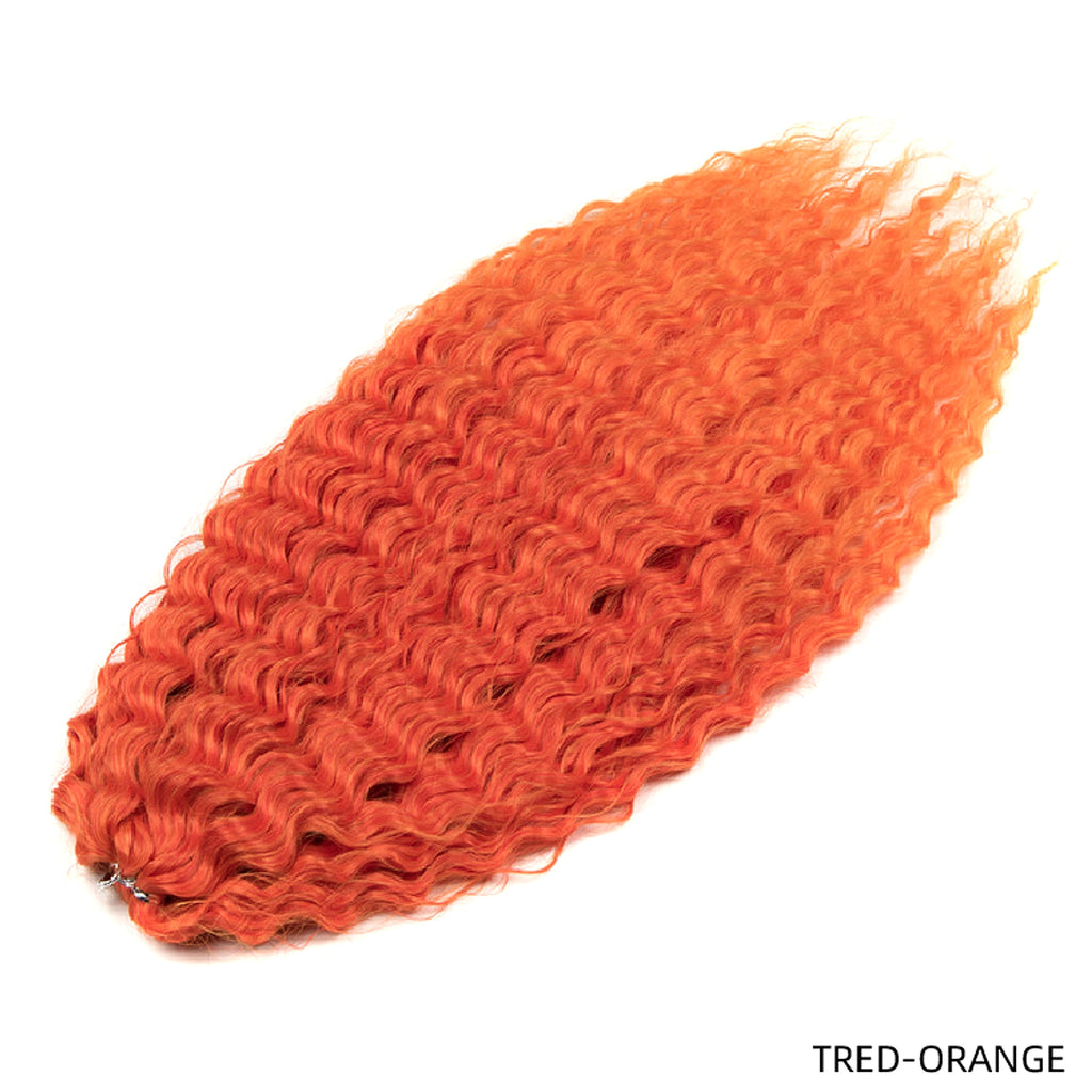 LuxeWave - Chemical Fiber Water Ripple Crochet Curls Hair Extensions - enhanced image 7