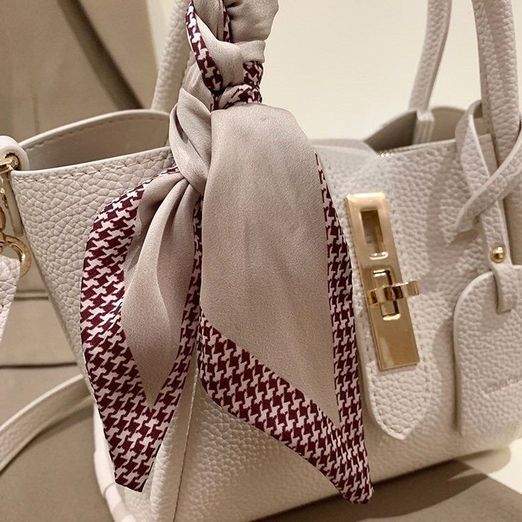 CityEdit™ – Litchi Luxe Tote with Scarf Handle - enhanced image 7