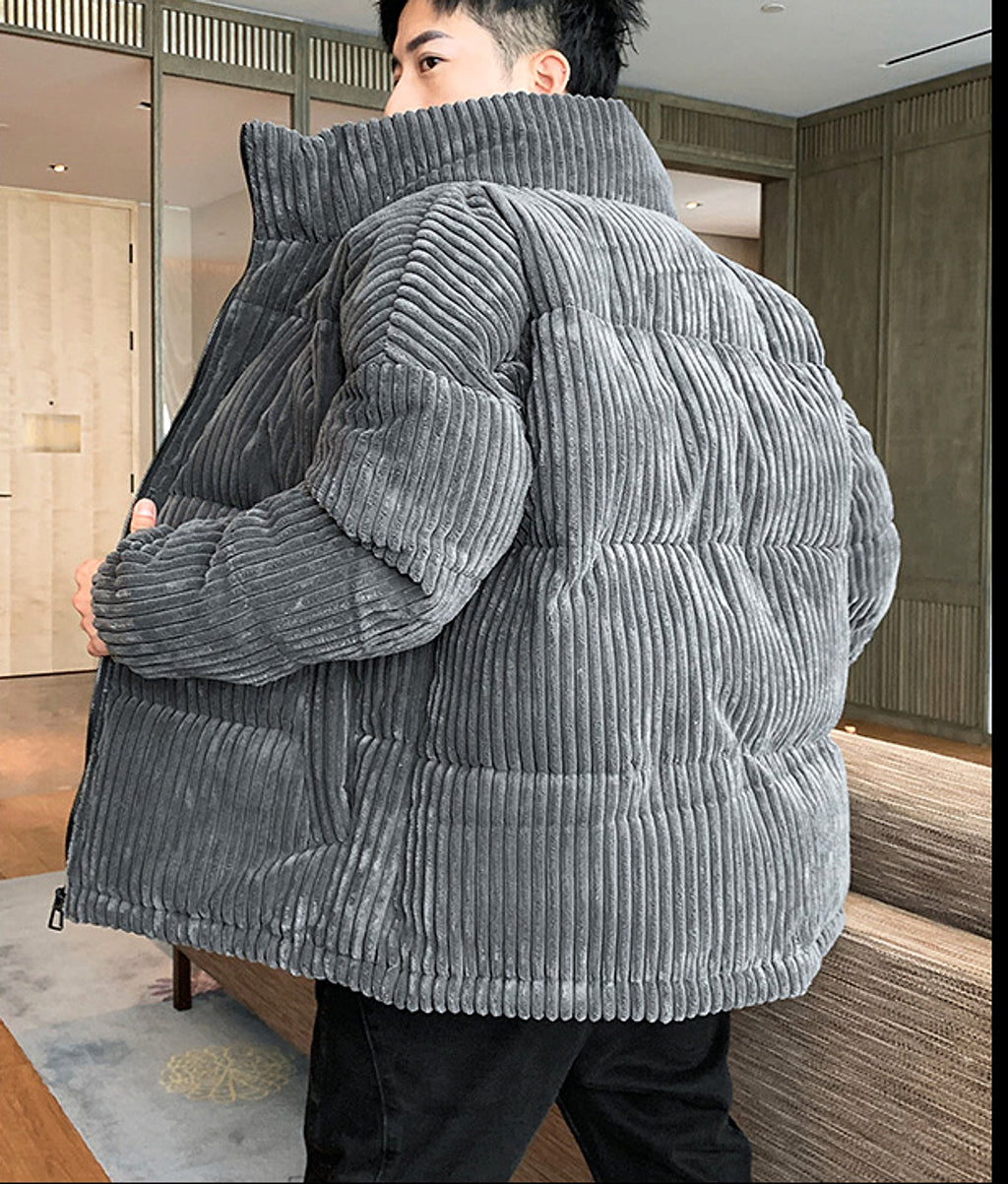 Corduroy Padded Jacket Men Winter Thickening - enhanced image 7