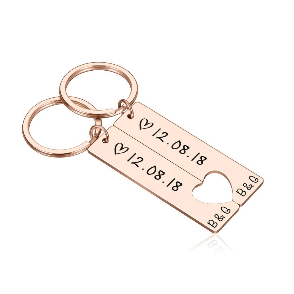 Customized Couples Keychain – Personalized Gift for Boyfriend, Girlfriend, Husband & Wife - enhanced image 7