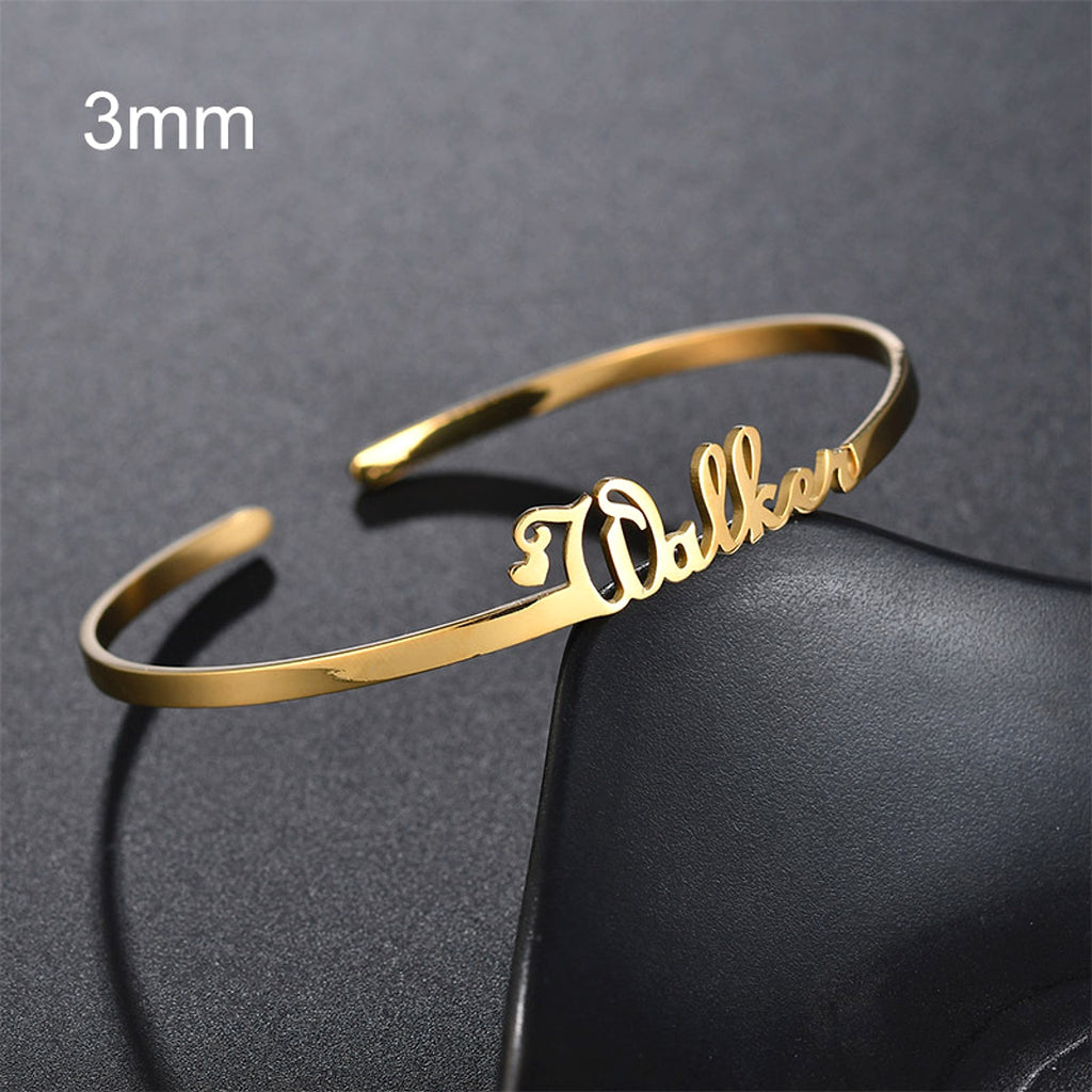 Personalized Name Bracelet – Custom Engraved Stainless Steel Bangle - enhanced image 7