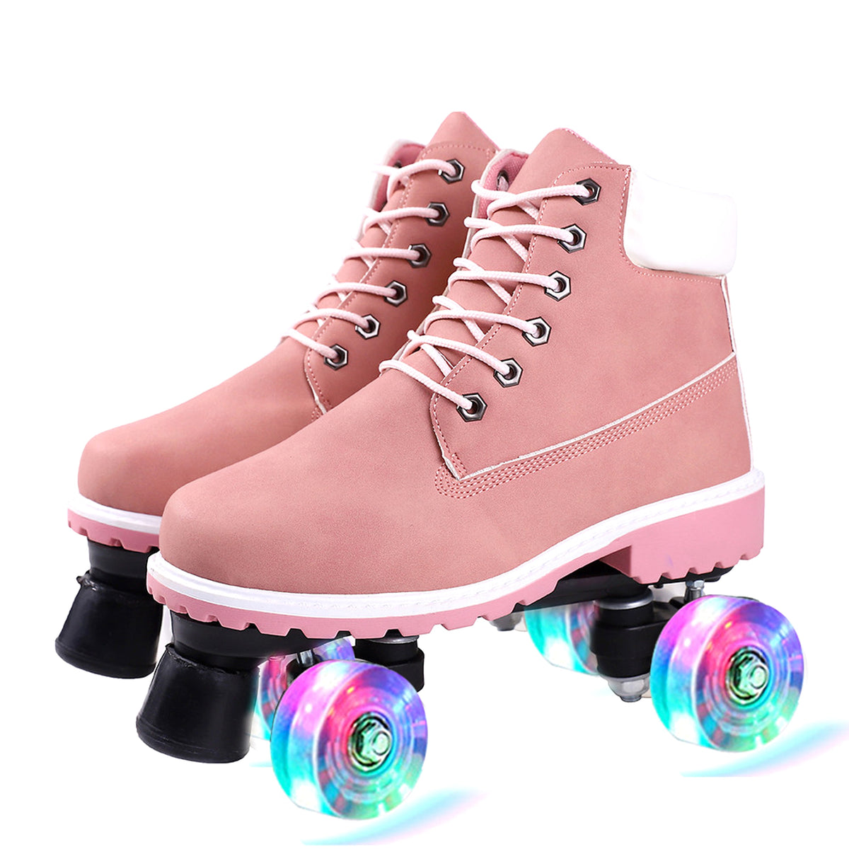 Double Row Skates Double Row Pulleys Four-roller Skates Roller Skating Flashing Wheels - enhanced image 7