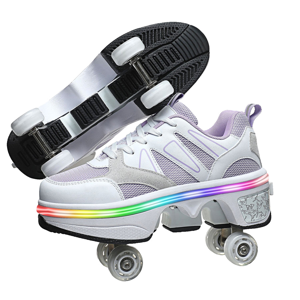 Dual-purpose Skating Skates Deformation Double Row Boom Roller Skates - enhanced image 7
