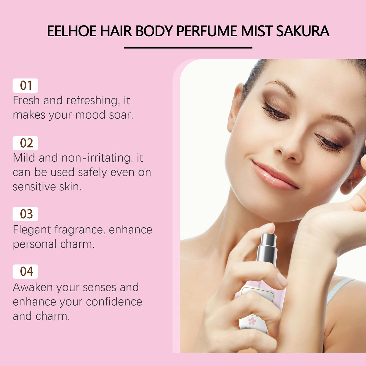 EELHOE Cherry Blossom Body Hair Eau De Parfum Spra Natural Niche Eau De Parfum Spray - enhanced image 7