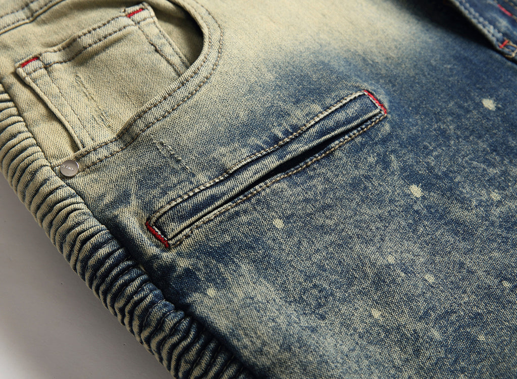 Elastic Small Straight Jeans For Men - enhanced image 7