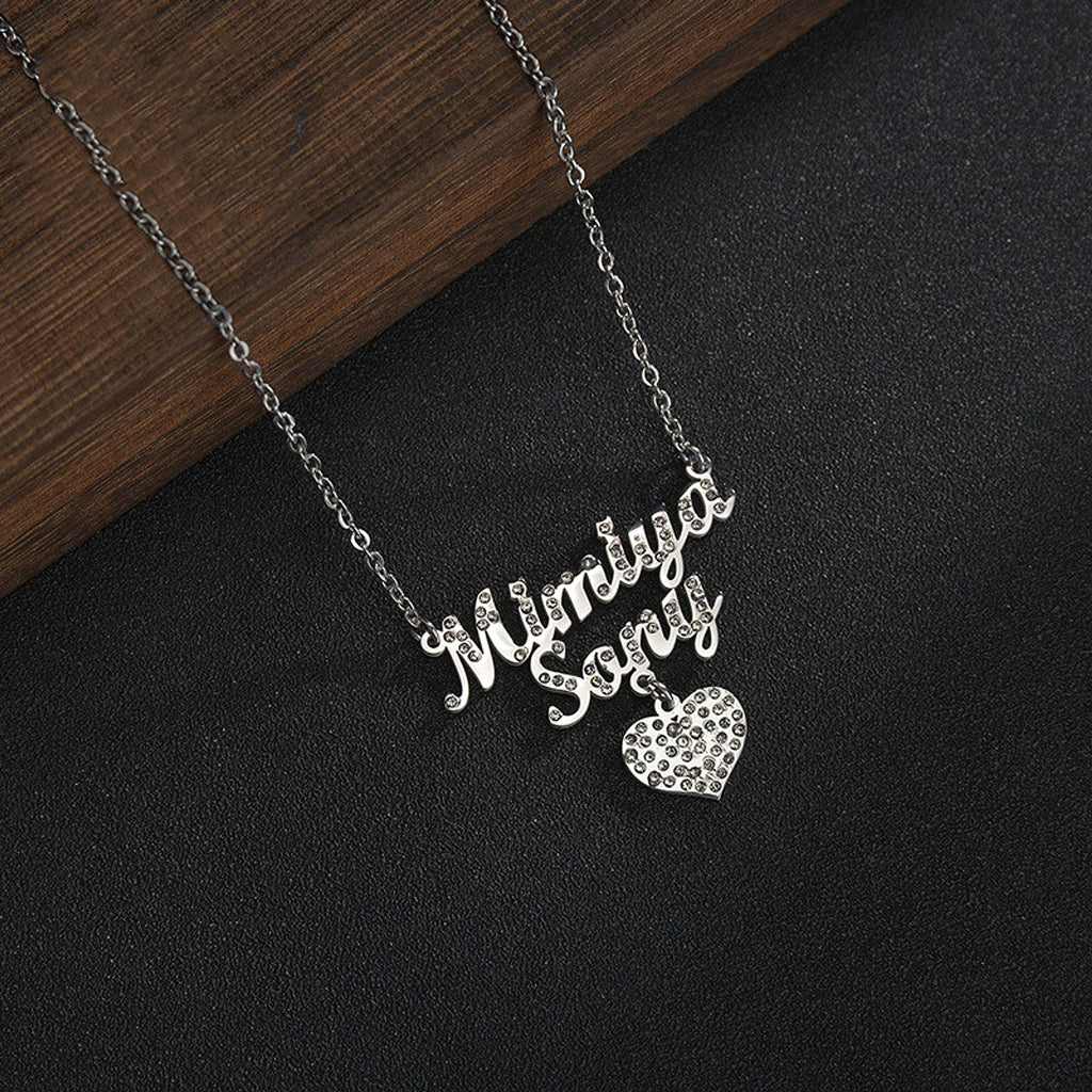 European And American Stainless Steel Name Necklace Personalized - enhanced image 7