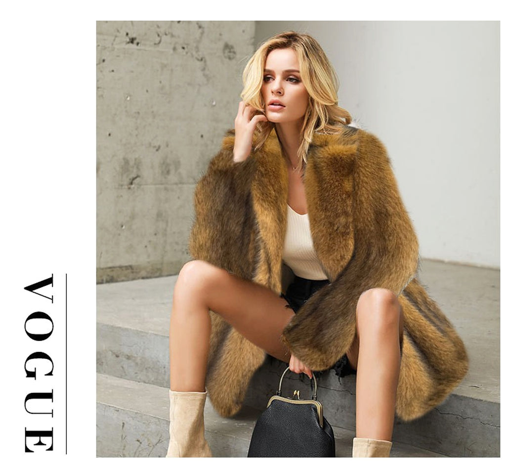 A.1 Fall Winter Fashion Mid-length Coat Set Warm Jacket Women - enhanced image 7