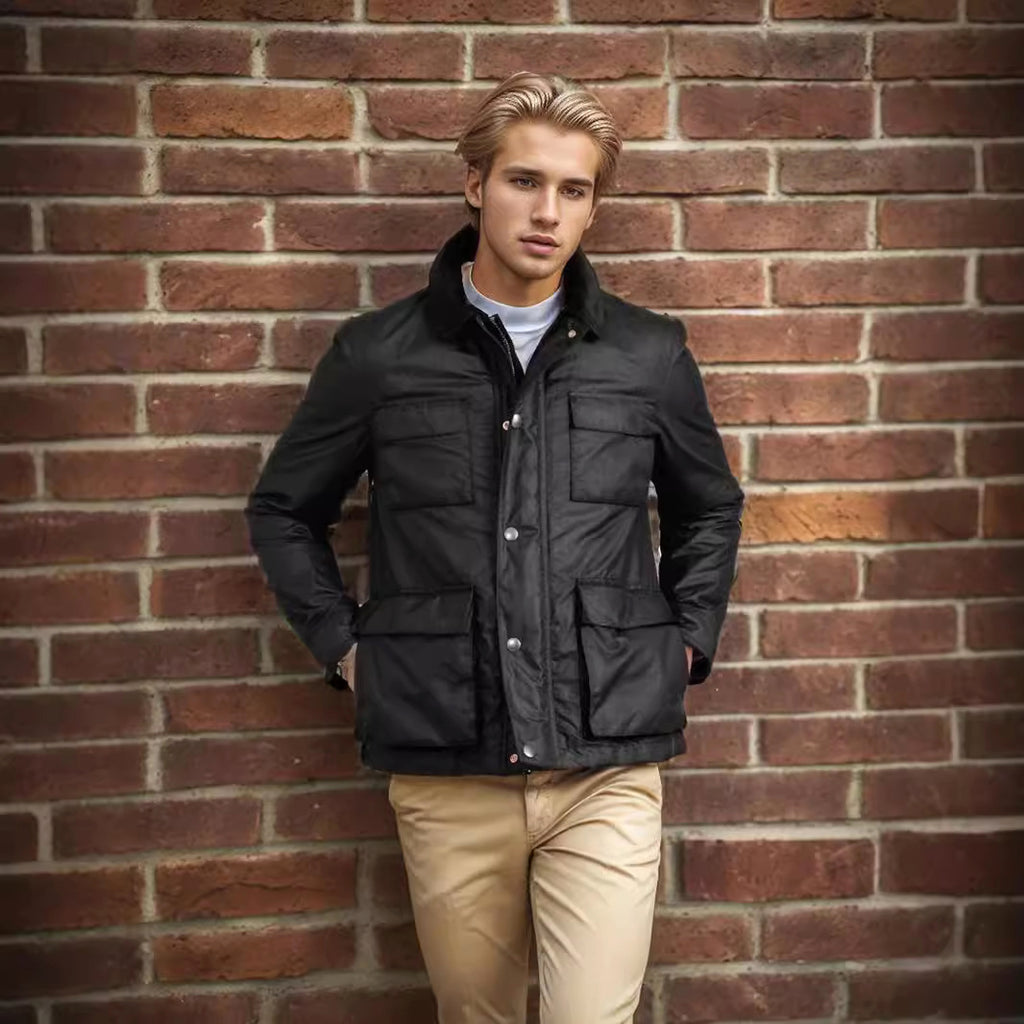 Fashion Solid Color Zipper Jacket Jacket Men - enhanced image 7