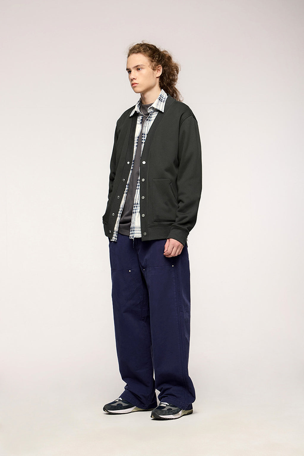 Flame Single-layer Fleece-lined Cardigan Coat Loose-fitting Casual Pullover - enhanced image 7