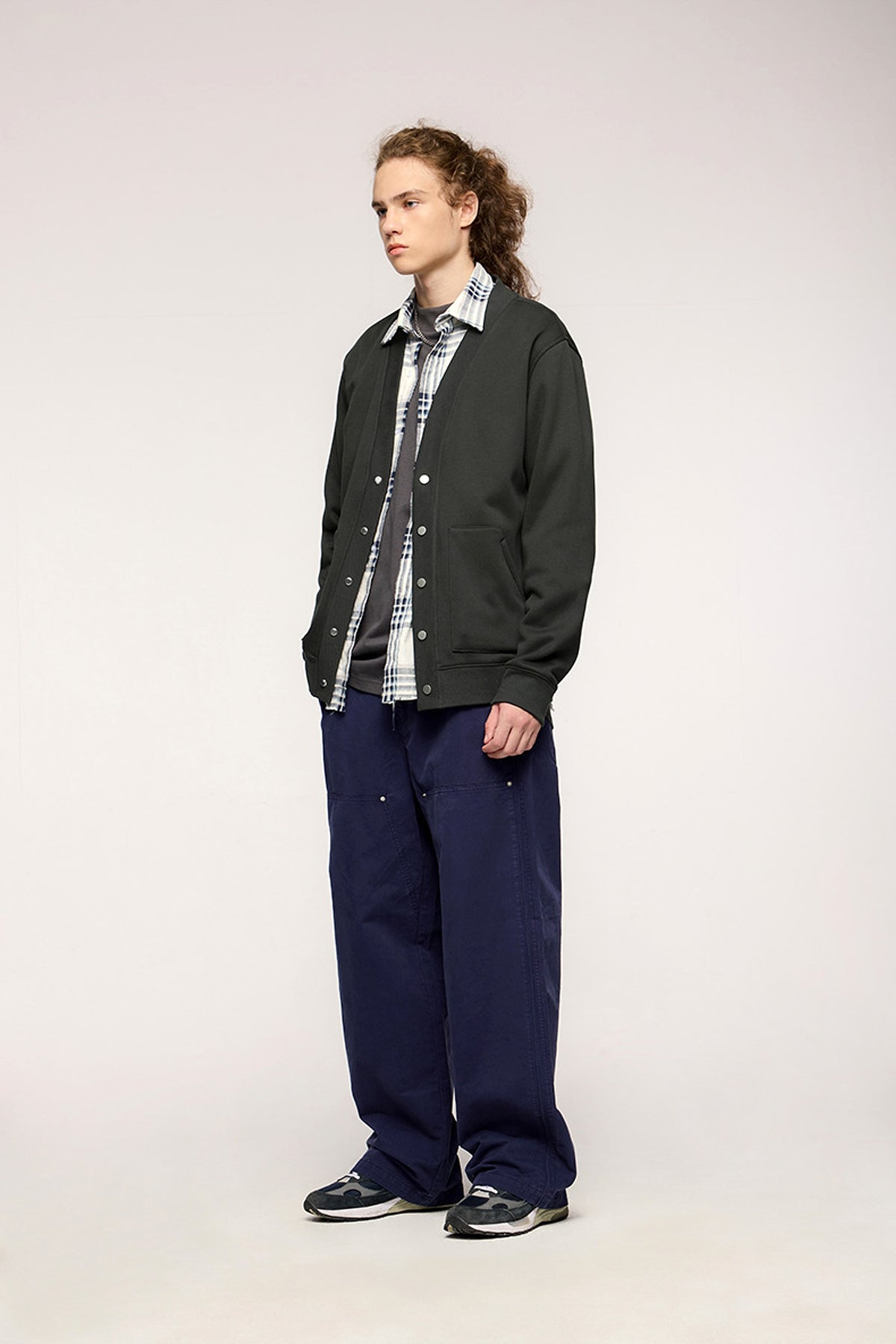 Flame Single-layer Fleece-lined Cardigan Coat Loose-fitting Casual Pullover - enhanced image 7