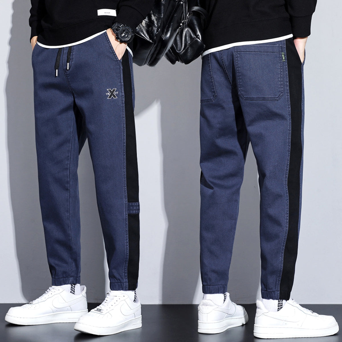 Fleece Lined Padded Warm Keeping Track  Loose Casual (Jeans & Pants) - enhanced image 7