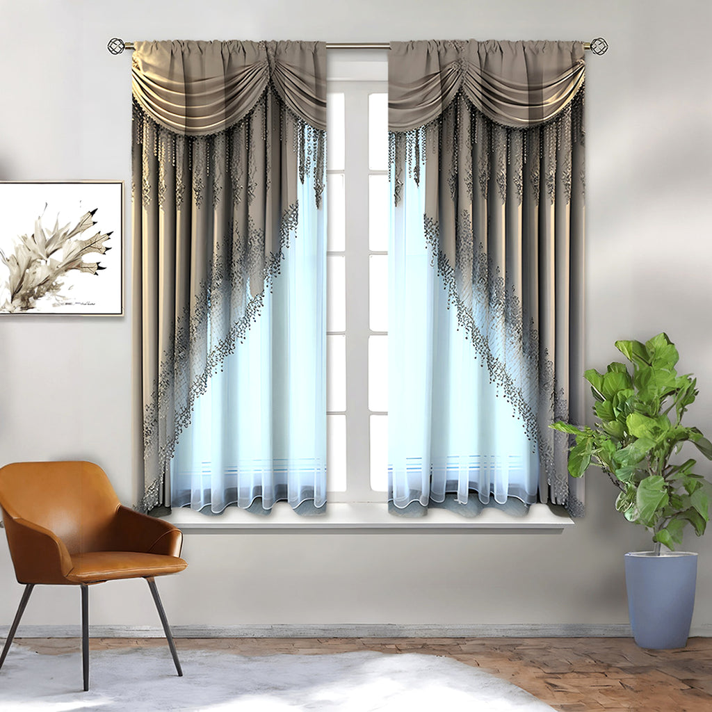 Floréalis™ – European Floral Embroidered Curtain Panel - enhanced image 7
