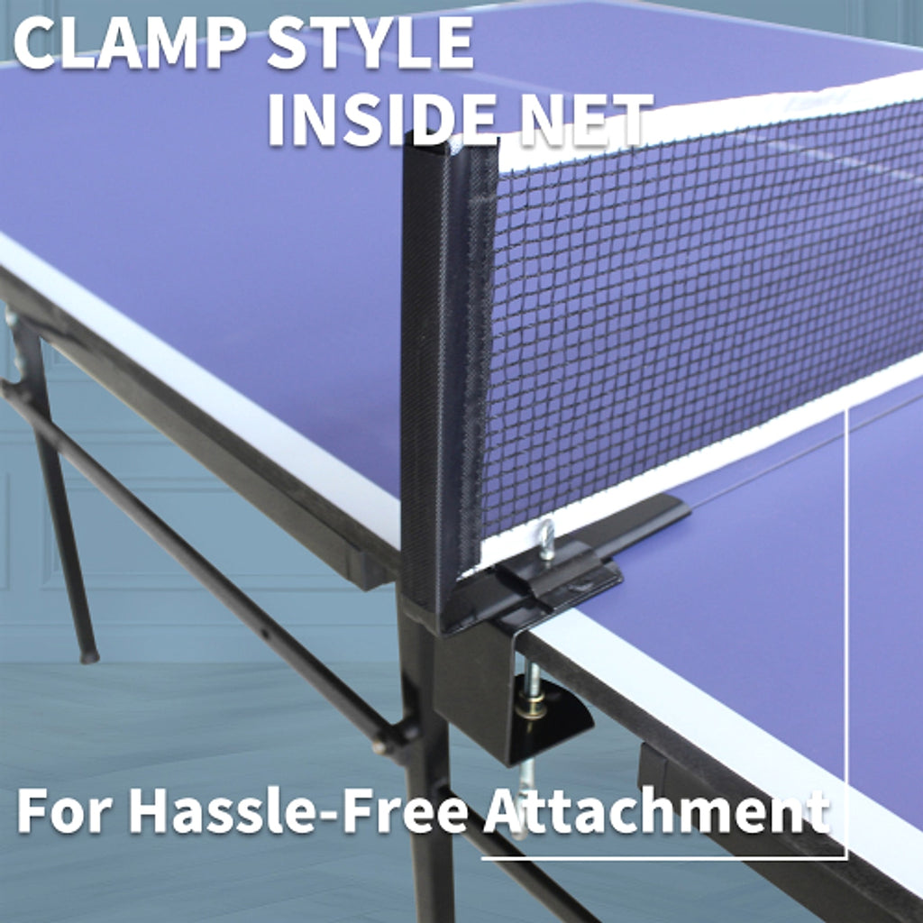 GameMaster™ – 8ft Mid-Size Foldable Ping Pong Table Set w/ Net, 2 Paddles & Balls (US Warehouse) - enhanced image 7