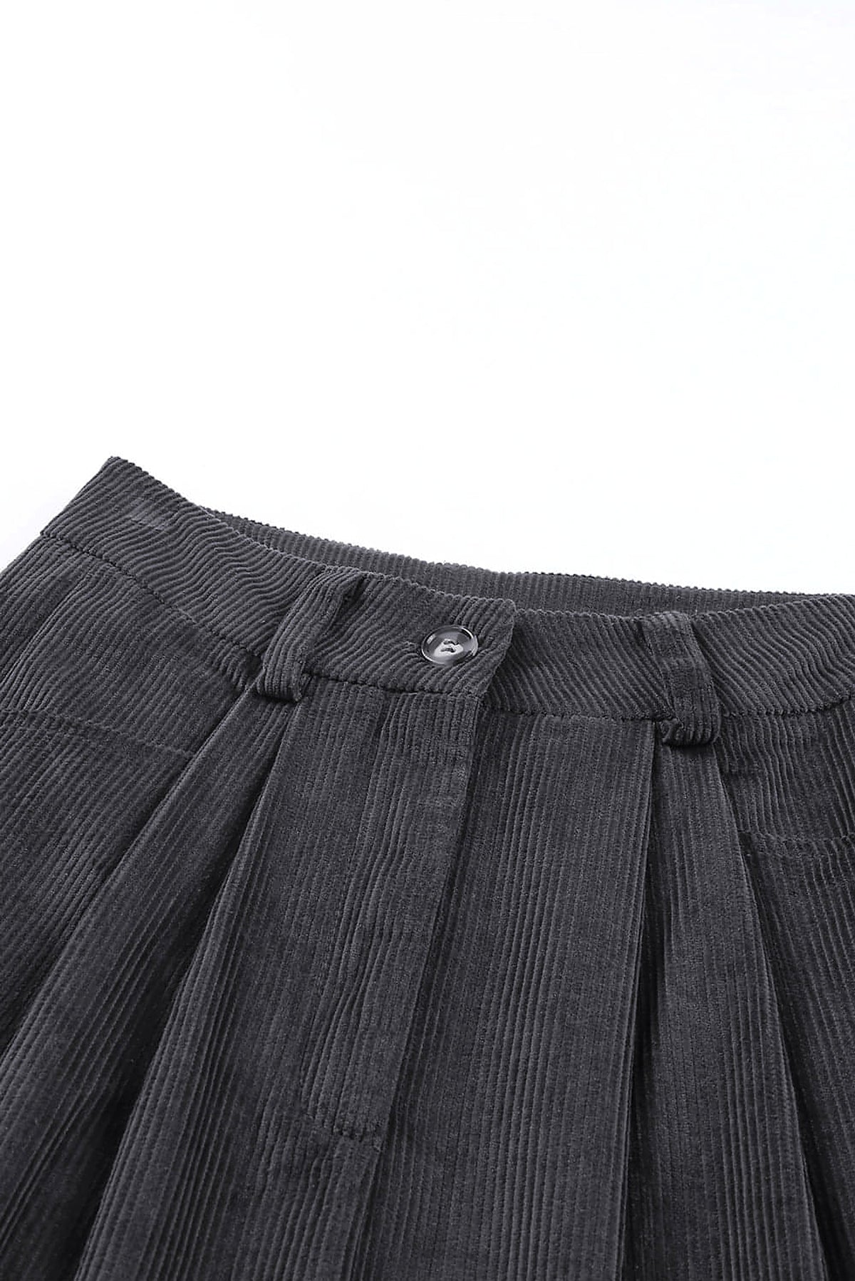 Gray Corduroy High Waist Straight Leg Pants - enhanced image 7