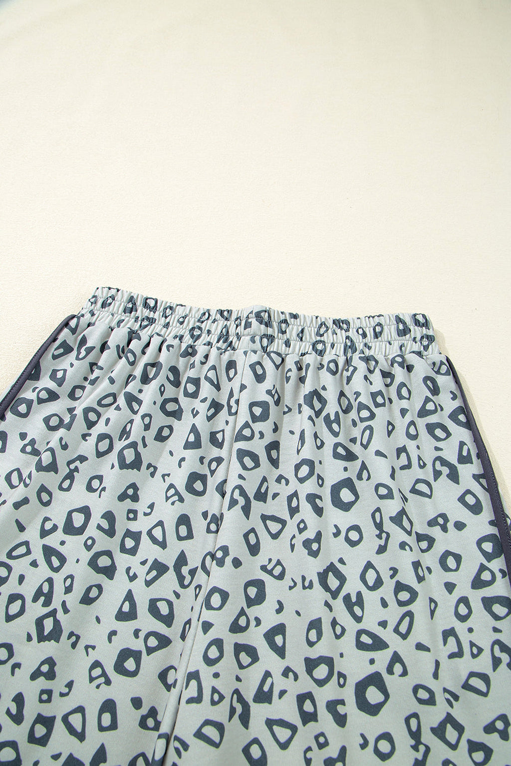 Gray Leopard High Waist Side Bow Straight Leg - enhanced image 7