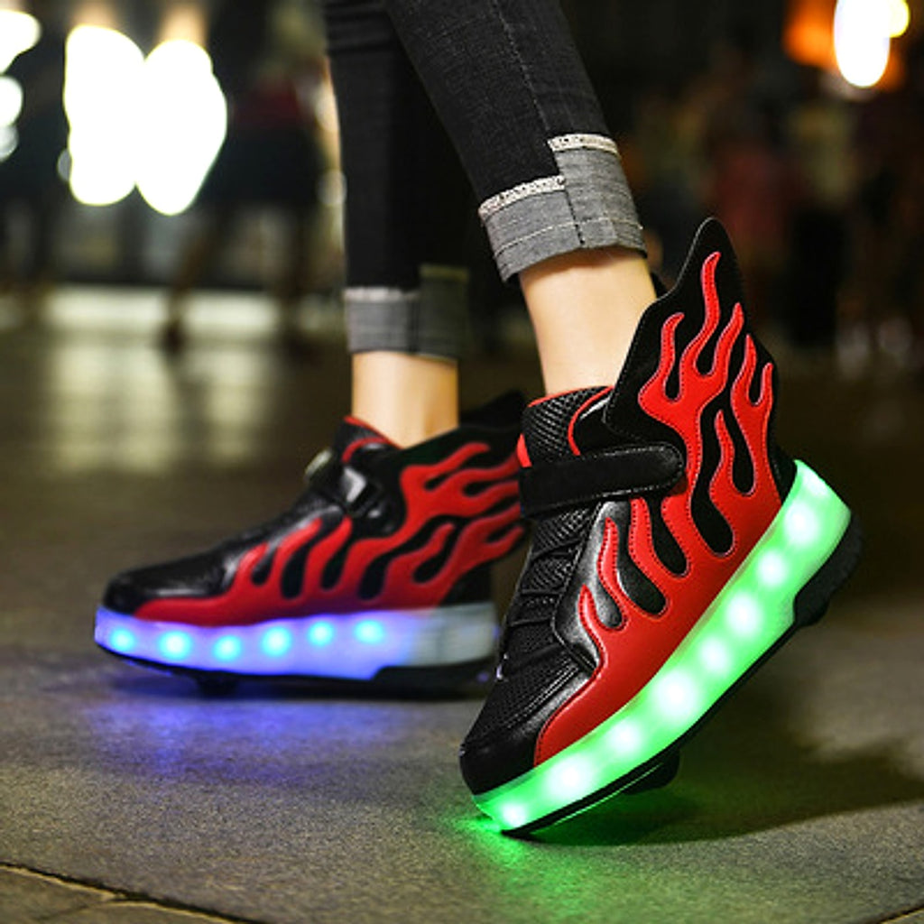 Heelys LED Luminous Rechargeable Lightweight Roller Shoes Two-wheeled Boys And Girls Light Shoes Wheel Shoes - enhanced image 7